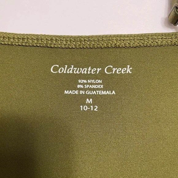 Coldwater Creek Tank Top Womens M Olive Green Stretch NWT - Picture 4 of 6
